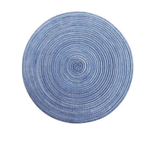 Japanese Takashimadaira Linen Placemat - Two Sizes - Blue - 36 cm from Japanese Kitchen Supply