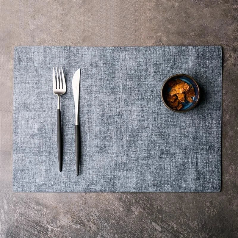 Japanese Yukiko Leather Placemat - alternate angle from Japanese Kitchen Supply