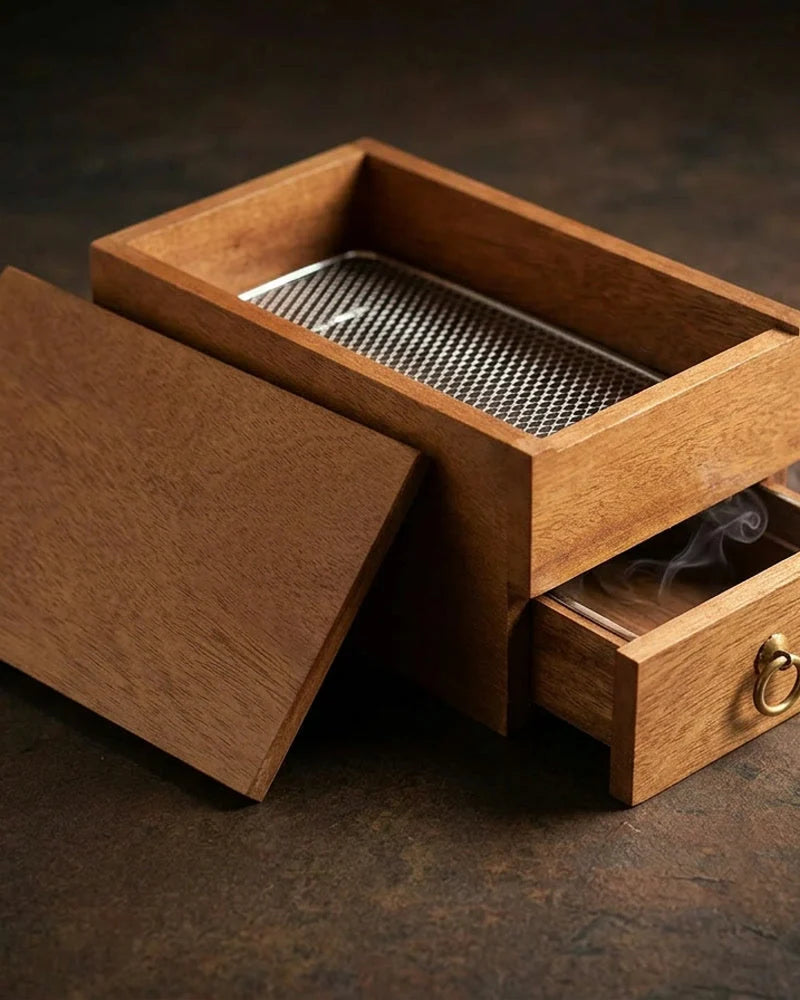 Komae Smoking Box – Wooden Barbecue for Smoked Dishes product photo