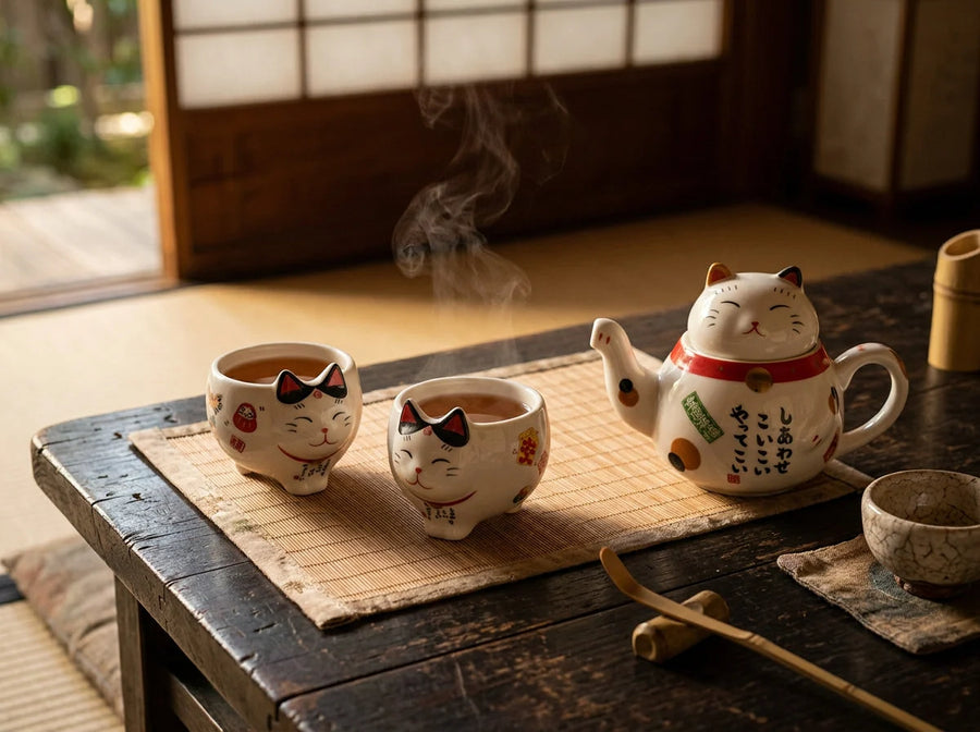 Lucky Cat Tea Set Aino lifestyle photo