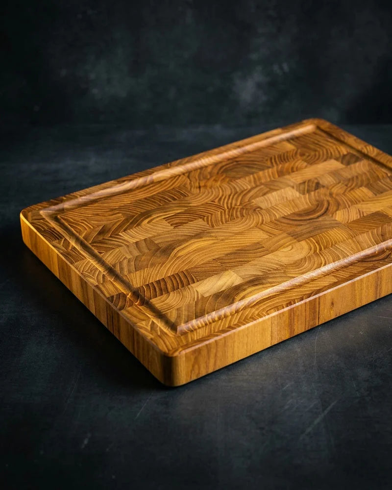 Luxury Cutting Board Teak Wood - End Grain - 35 × 25 × 2.5 cm product photo