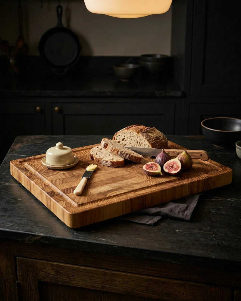 Luxury Cutting Board Teak Wood - End Grain - 35 × 25 × 2.5 cm lifestyle photo