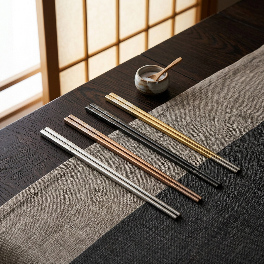 Metal Chopsticks Shirasawanum (Pair of 4 Colors) product image