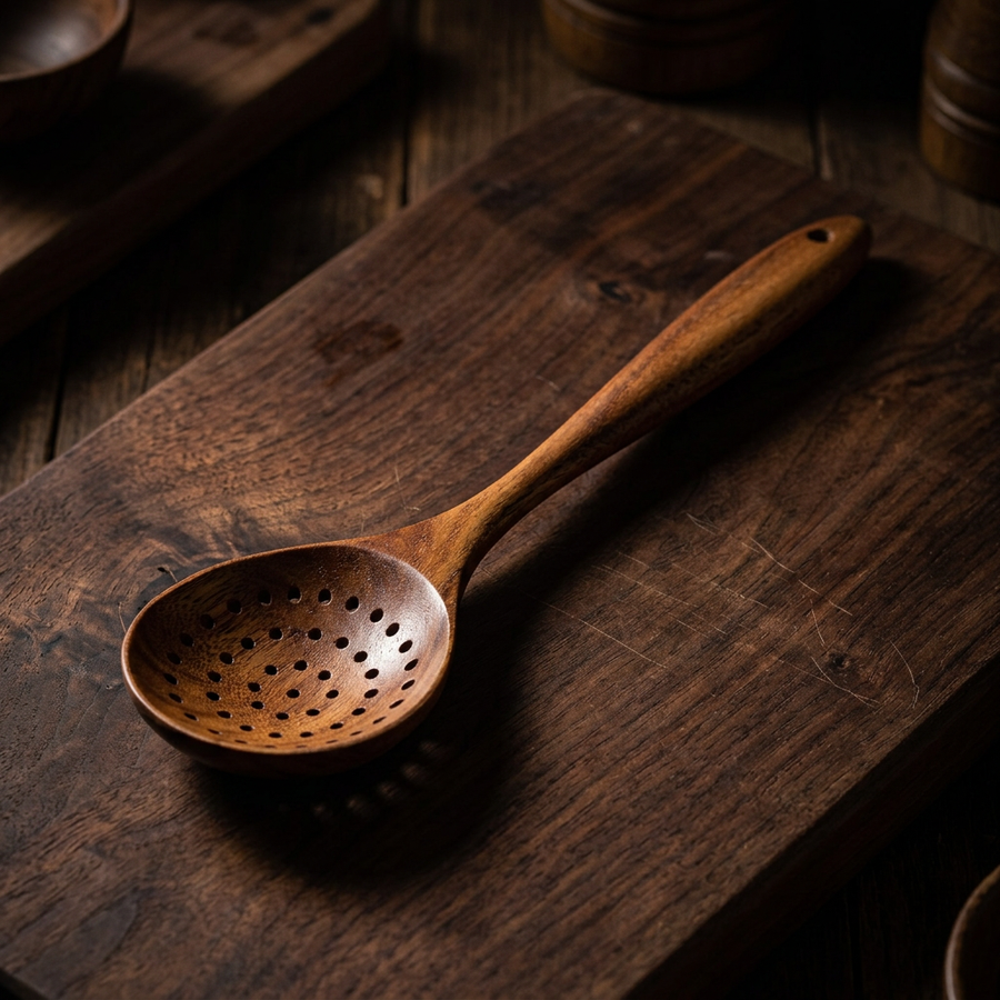 Akihito Wood Strainer Spoon product image
