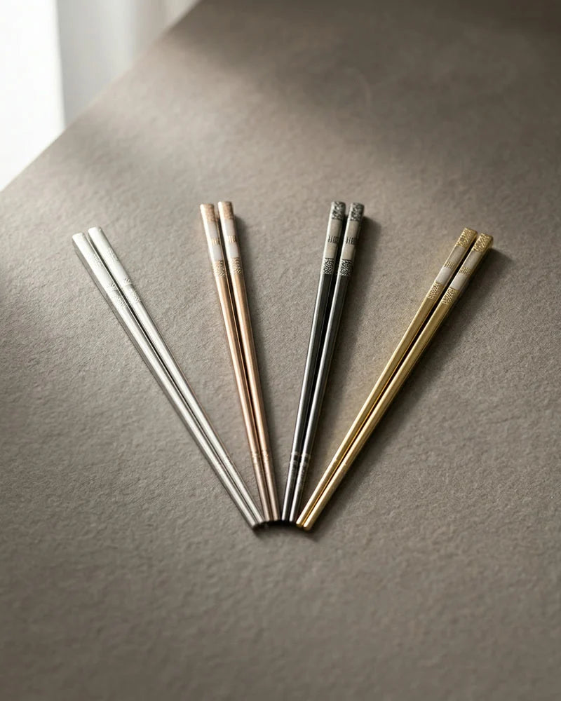 Metal Chopsticks Shirasawanum (Pair of 4 Colors) product photo