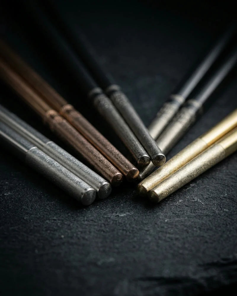 Metal Chopsticks Shirasawanum (Pair of 4 Colors) detail photo
