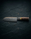 Micarta Jewels Damascus Santoku Knife 18cm