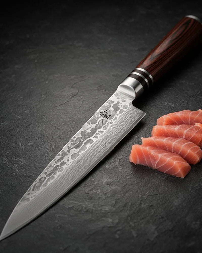 Micarta Jewels Damascus Slicing Knife 20 cm lifestyle photo