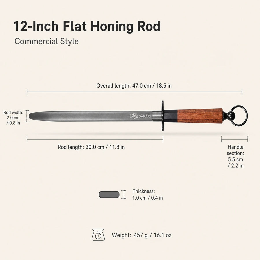 Mitsumoto Sakari Honing Steel Japanese Knife Sharpening Rod alternate view