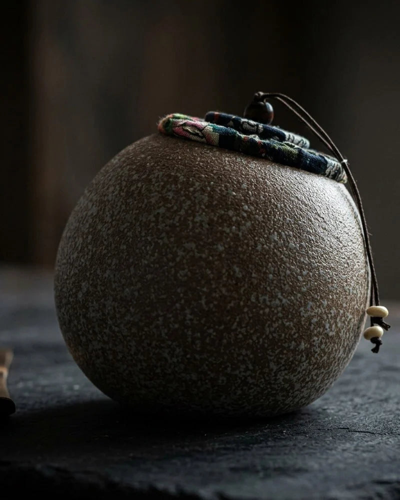 Netsume Hana Ceramic Matcha Storage Jar product photo
