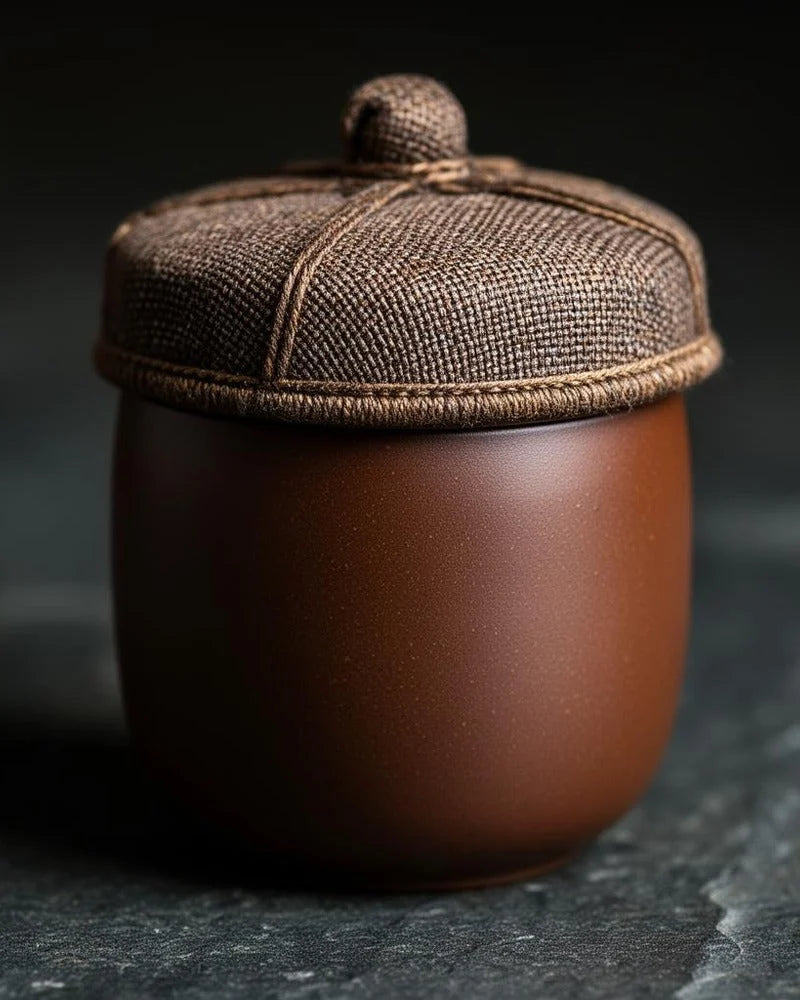 Netsume Hana Ceramic Matcha Storage Jar detail photo