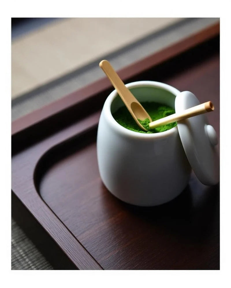 Netsume Yuki Matcha Storage Jar lifestyle photo