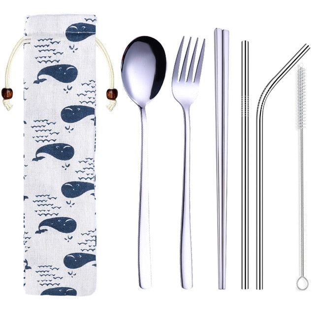 Ochiai Stainless Steel Chopsticks & Cutlery Set - Japanese Flatware - Gold from Japanese Kitchen Supply