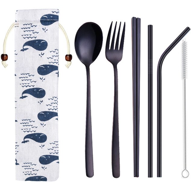 Ochiai Stainless Steel Chopsticks & Cutlery Set - Japanese Flatware - Rose gold from Japanese Kitchen Supply