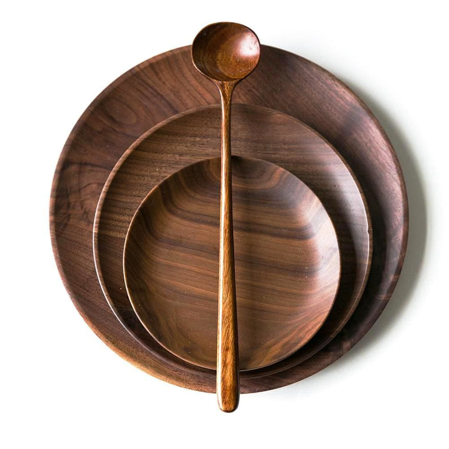 Iki Walnut Wood Serving Plate product image