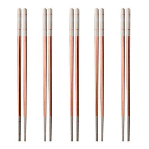 Kokoa Stainless Steel Chopsticks, Set of 6