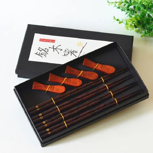 Standishii Handmade Chopsticks & Holders Set of 4