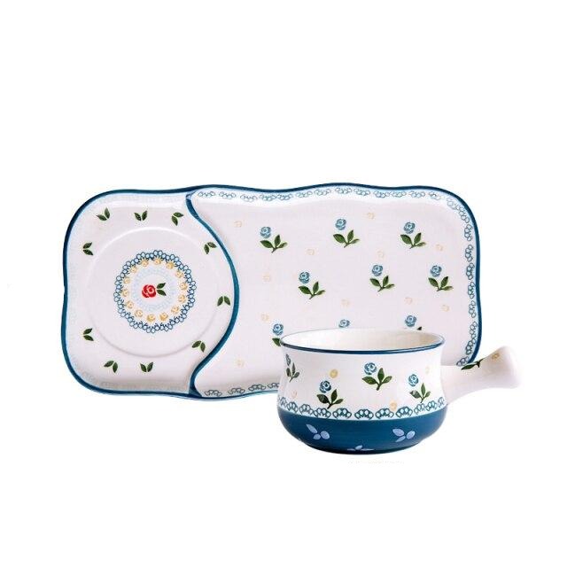 Naka Hand-Painted Plate with Sauce Bowl product image