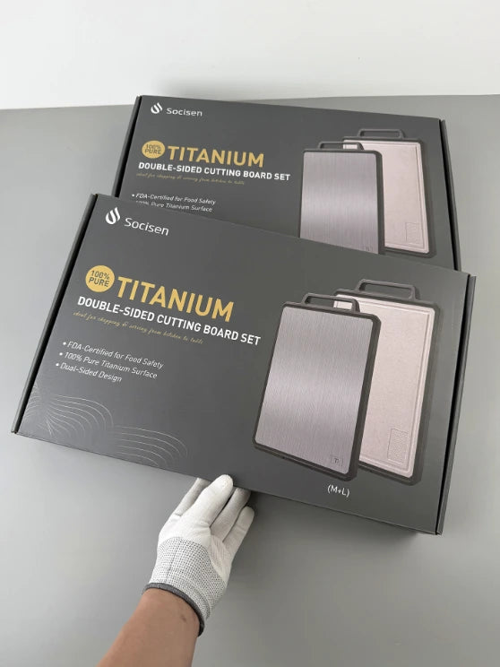 Pure Titanium Double-Sided Cutting Board Set alternate view