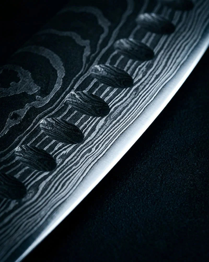 Damascus Print Series Santoku Knife 18cm detail photo