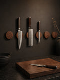 Round Wooden Magnetic Knife Holder – Wall Mounted Knife Storage