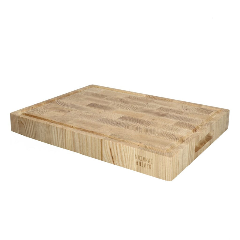 Ash Wood End Grain Cutting Board Bundle | Large + Compact Board + Oil Set