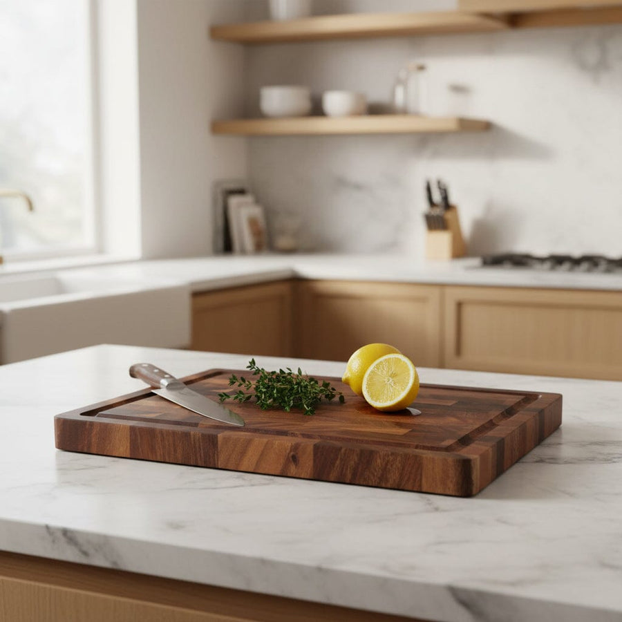 Walnut Wood End Grain Cutting Board Bundle | Large + Compact Board + Oil Set product photo 8