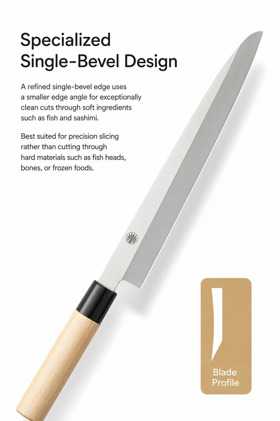 Yanagiba Sashimi Knife for Fish & Sushi – With Cover Options product photo 8
