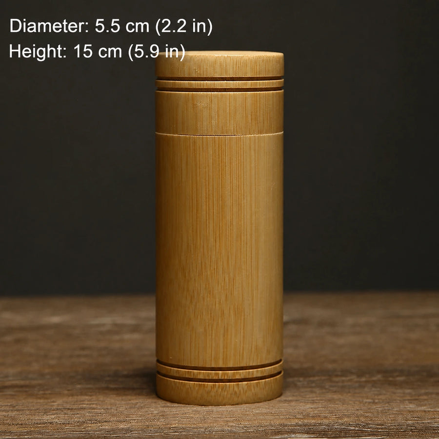 Bamboo Tea Storage Canister – Natural Kitchen Storage Jar for Matcha, Tea & Sugar