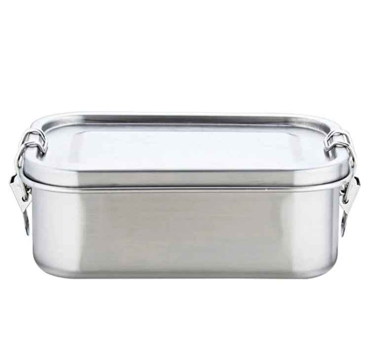 Stainless Steel Bento Lunch Box with Adjustable Divider product size view
