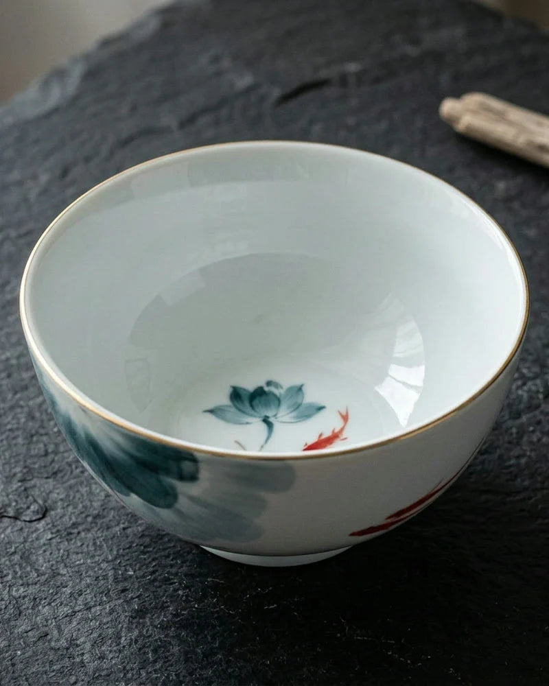 Tokunoshima Porcelain Serving Bowl, Japanese Tableware