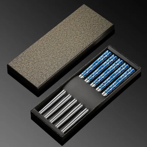 Suki Set of 5 Pairs of Metal Chopsticks
