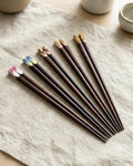 Wooden Chopsticks Koriyama (Set of 10 Pairs, 5 Colors)