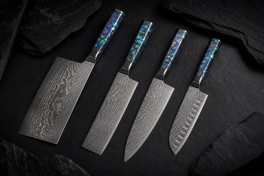 Shokunin — Damascus Knife Set (4-piece) product photo