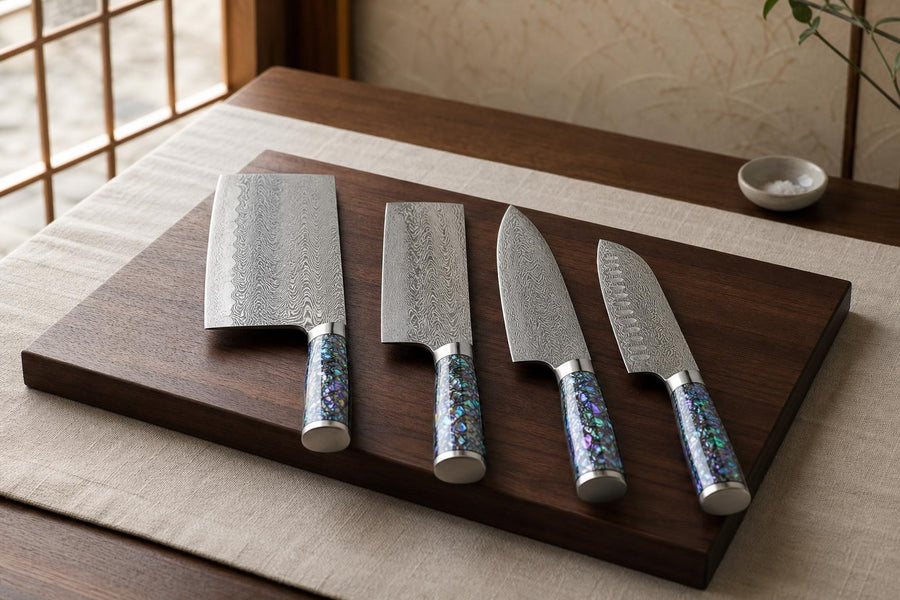 Shokunin — Damascus Knife Set (4-piece) product image