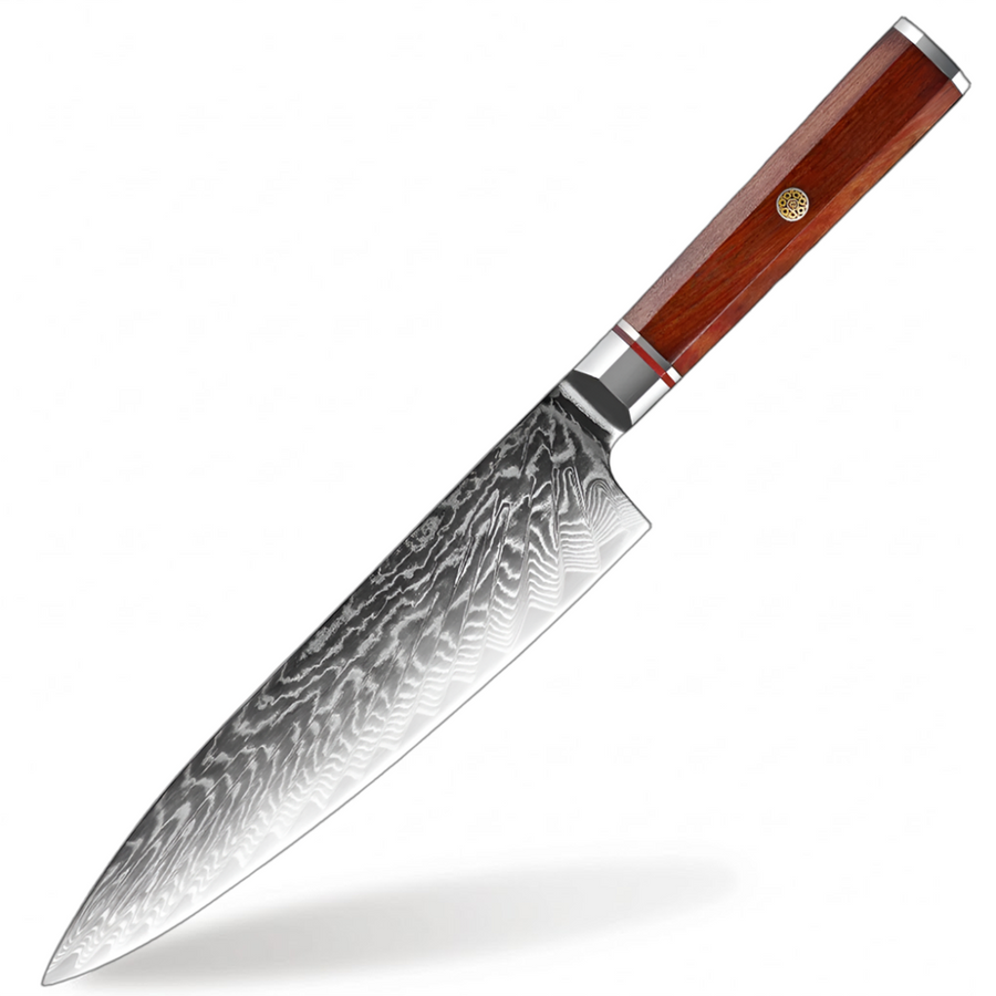 7-Piece VG10 Damascus Knife Set with Traditional Rosewood Handle - 8-Inch Chef Knife product image