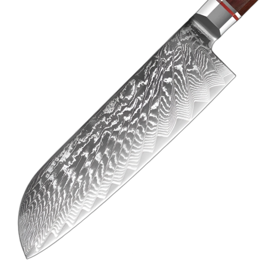 7-Piece VG10 Damascus Knife Set with Traditional Rosewood Handle VG10 Damascus kitchen knife set gallery image 10