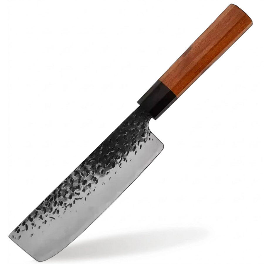 7-Piece Hammered VG10 Damascus Knife Set with Natural Wood Handle - 7-Inch Nakiri Knife product image