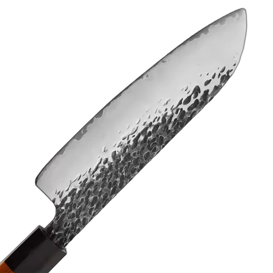 7-Piece Hammered VG10 Damascus Knife Set with Natural Wood Handle VG10 Damascus kitchen knife set gallery image 10