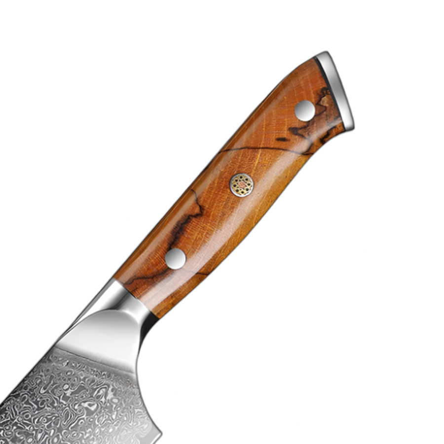 8-Piece Professional VG10 Damascus Knife Set with Triple-Riveted Wood Handle VG10 Damascus kitchen knife set gallery image 10