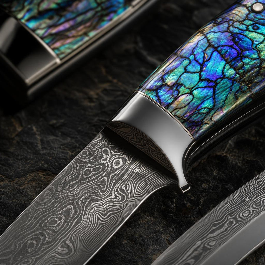 Shokunin — Damascus Knife Set (4-piece) detail photo