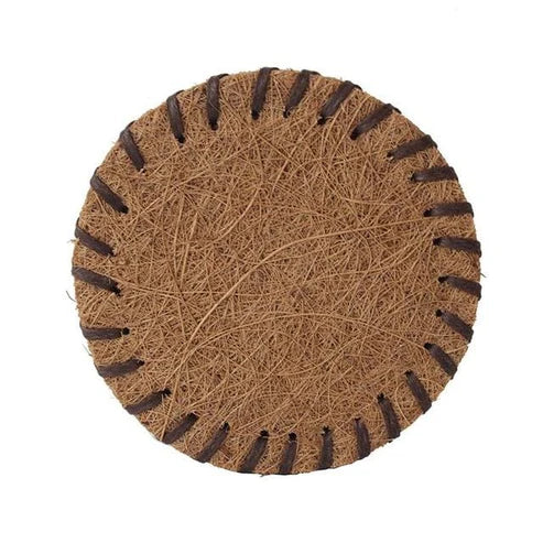 Japanese Ume Handmade Coconut Drink Coaster, Coconut, alternate view