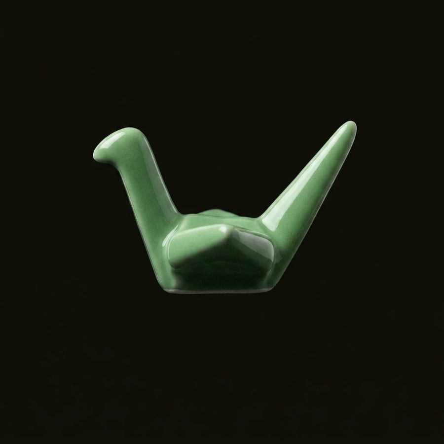 4 Chopstick Holders Origami Green product image