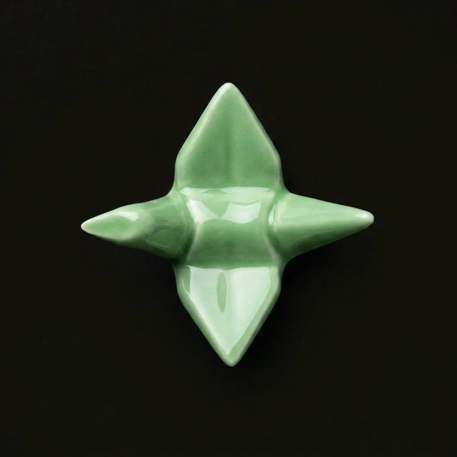 4 Chopstick Holders Origami Green product image