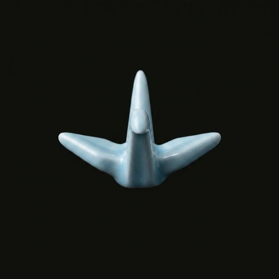 4 Chopstick Holders Origami Light Blue product photo