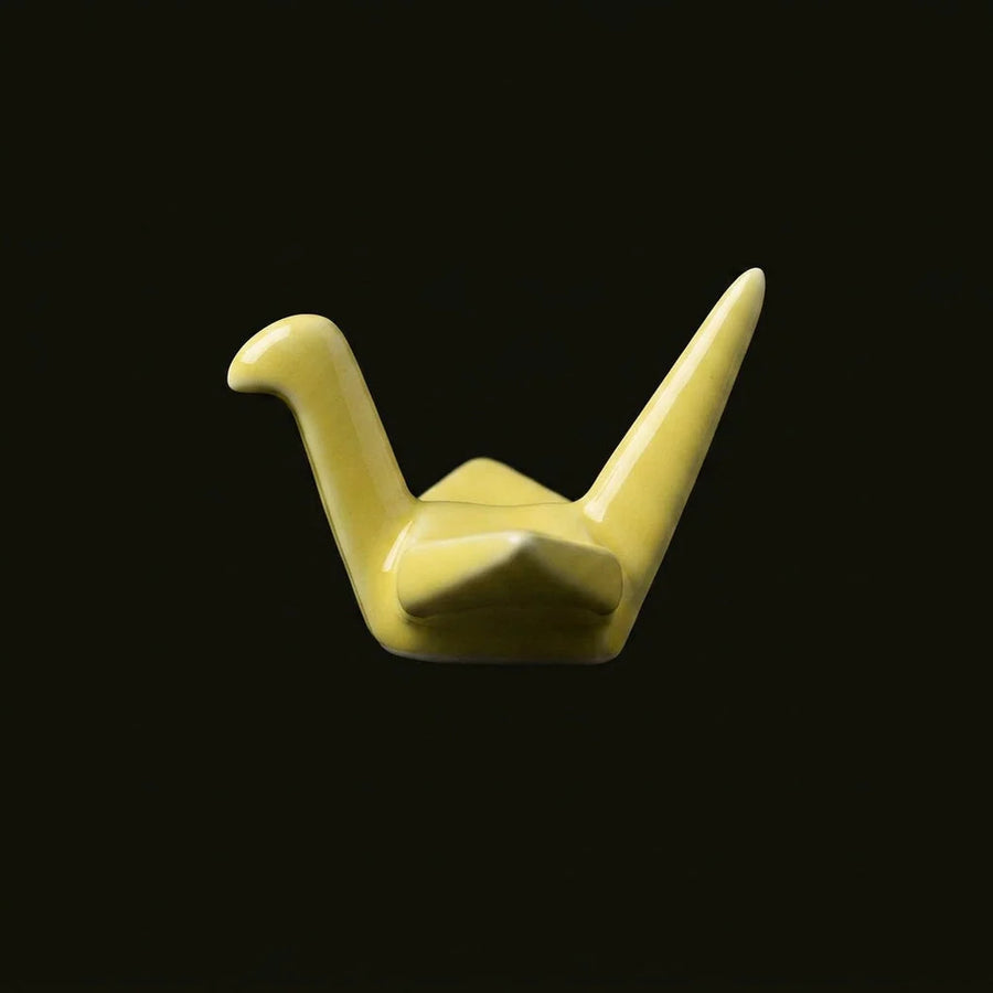 4 Chopstick Holders Origami Yellow product image