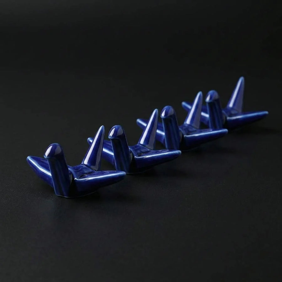 4 Chopsticks Holders Origami Blue product image