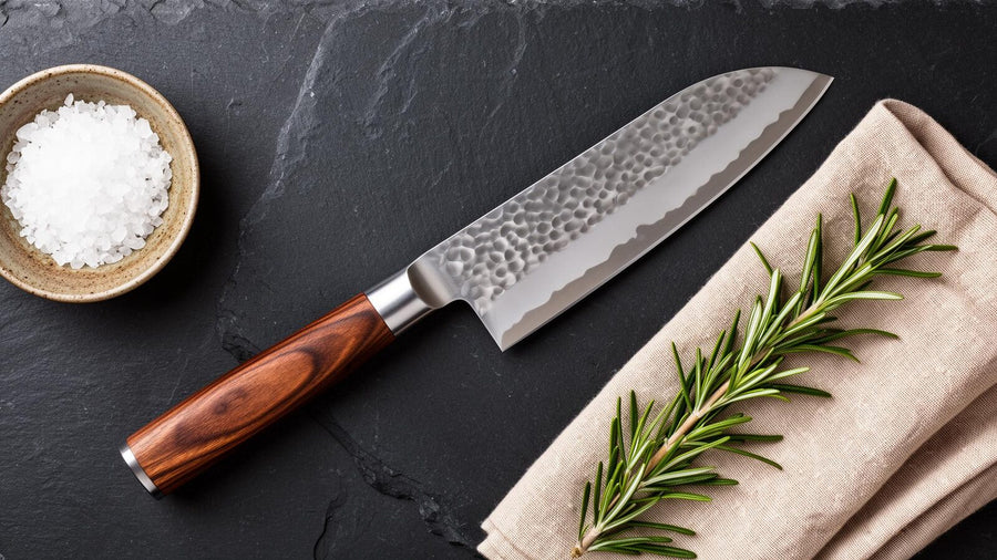 Tsuchime — Santoku with Walnut Wood Handle product detail