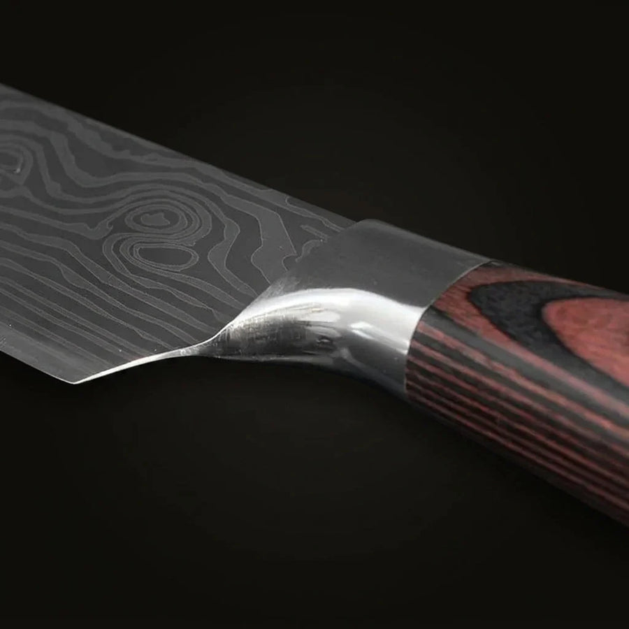 Japanese Damascus Knife Set "Hiroo" — 5-Piece Chef Knife Gift Set product image