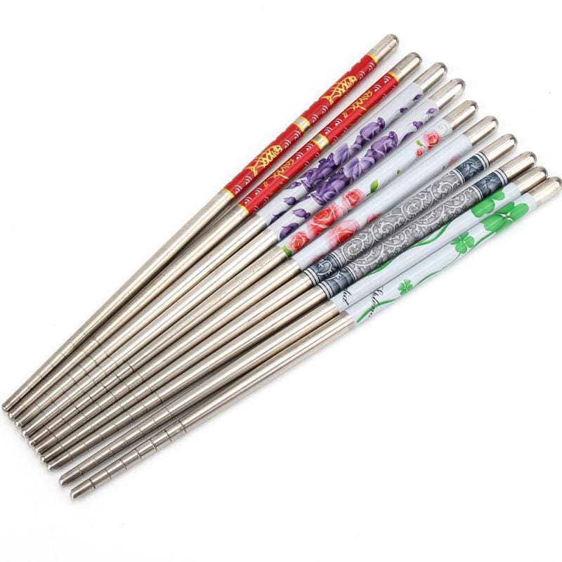 Koshigaya Set of 5 Pairs of Metal Chopsticks product image